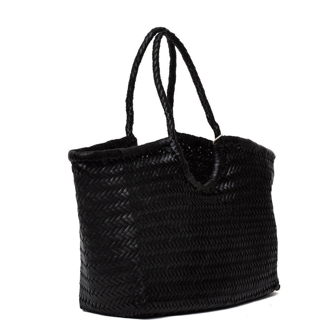 Dragon Diffusion Nantucket Big Handwoven Buffalo Leather Tote Bag