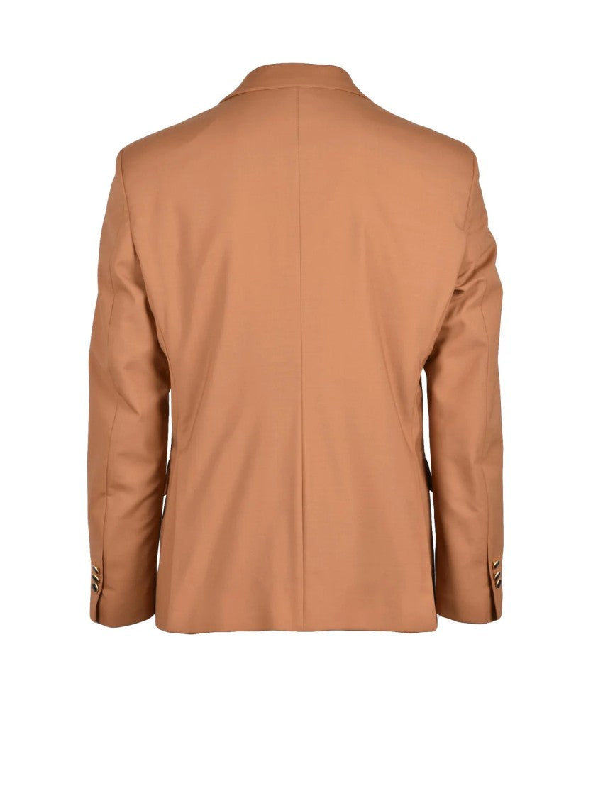 Marsem Gold Virgin Wool Polyester Elastane Men Suit