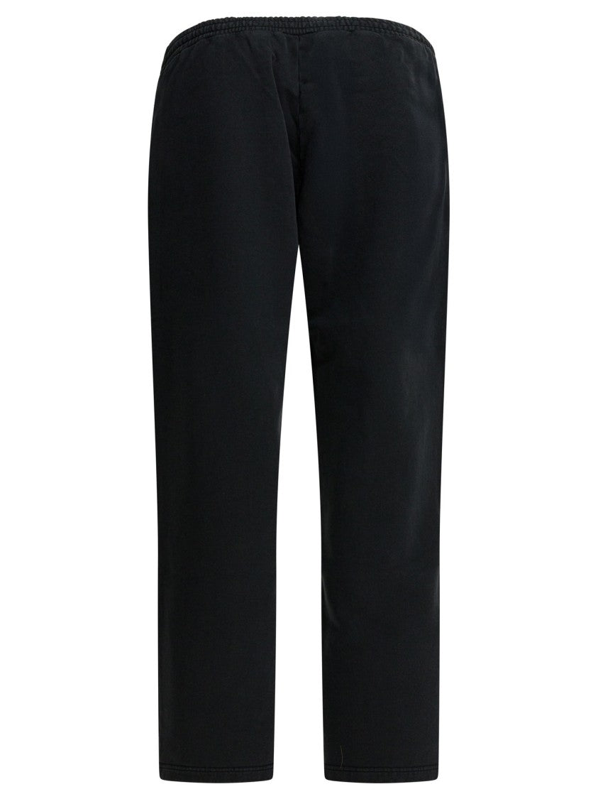 Balenciaga Baggy Black Pants With Cursive Embroidery