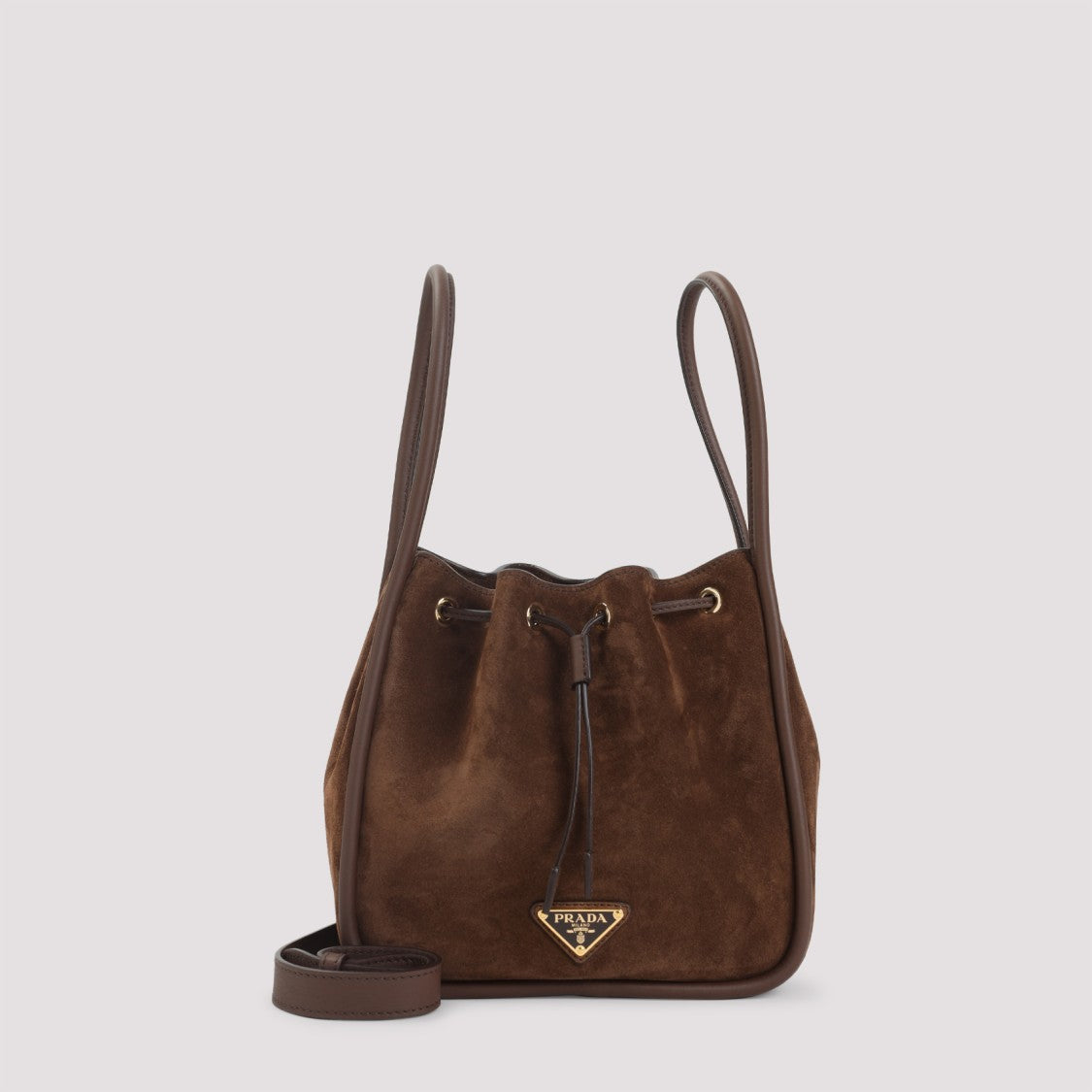Prada Darling Brown Suede Leather Handbag