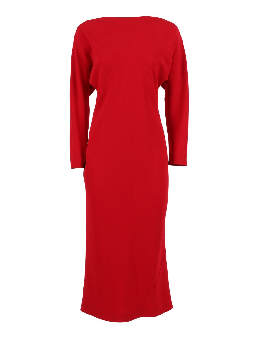 alberta ferretti dress Boat neck stretch cady midi 42 Royal Queen Collection Sexy guest-brown A refined balance of Chest Triangular Mesh:No