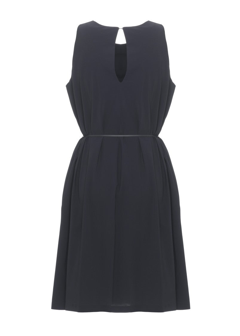 Rrd Sleeveless Blue Mini Dress With Cut-Out Detail And Matching Belt