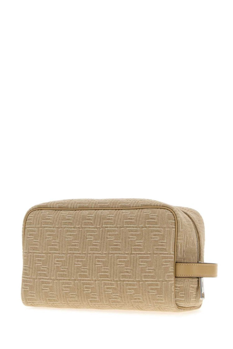 Fendi Embroidered Denim Beauty Case