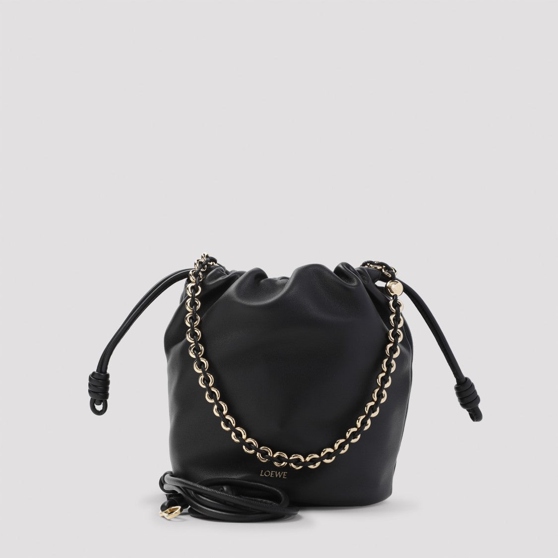 Loewe Flamenco Purse Black Lambskin Bucket Bag