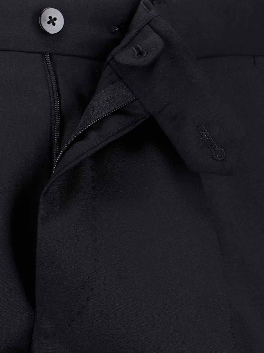 Caruso Black Wool Single-Breasted Suit, Dark Shade
