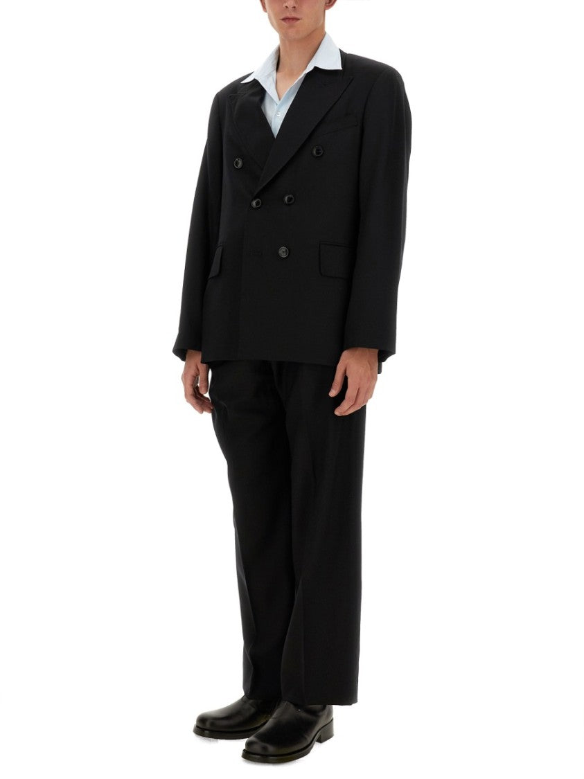 Our Legacy Double-Breasted Blazer With Wide Lapels And Flap Pockets