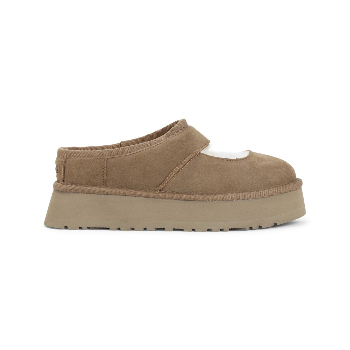 Ugg Chestnut Brown Suede Leather Bea Mary Jane Slippers