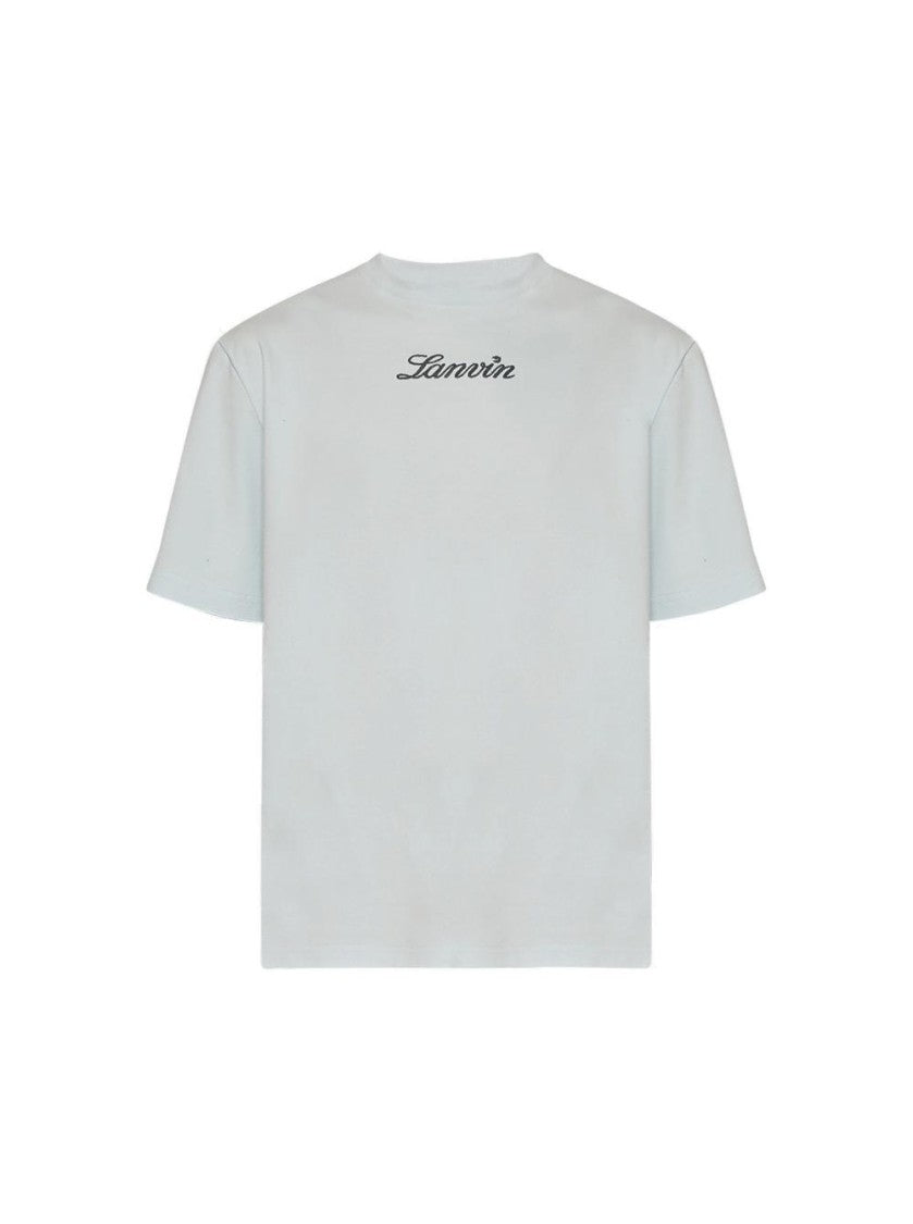 Lanvin Bouclette Logo T-Shirt Chambray