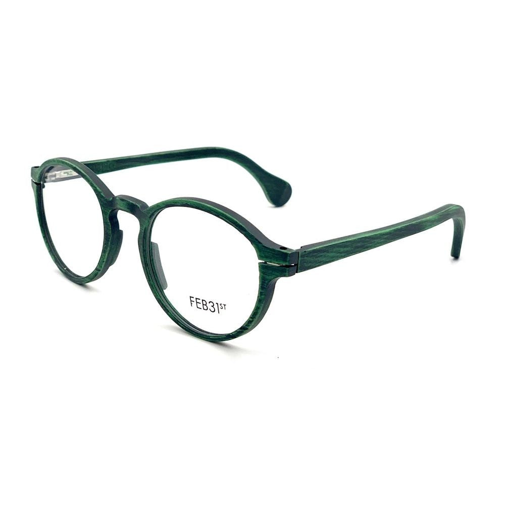 Feb31st Henry Verde Round Wooden Eyeglasses