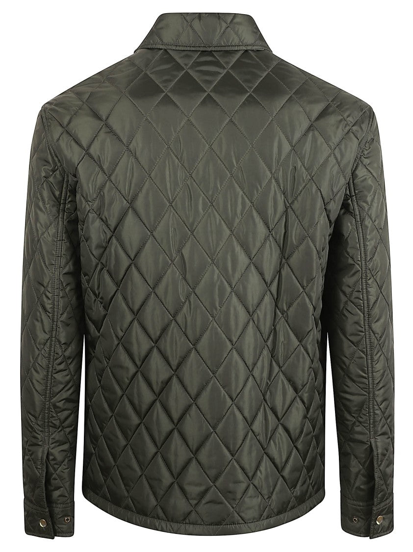 Burberry Tailored Quilted Coat With Button-Up Front