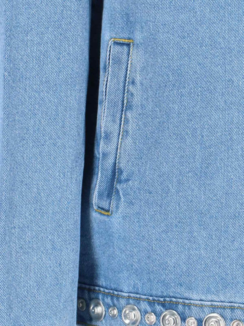 Coperni Studded Denim Jacket – Light Blue