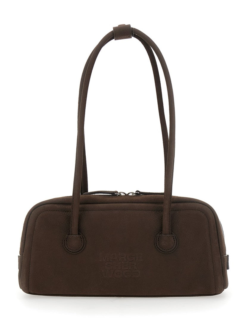 Margesherwood Elongated Soft Baguette Bag With Embossed Logo