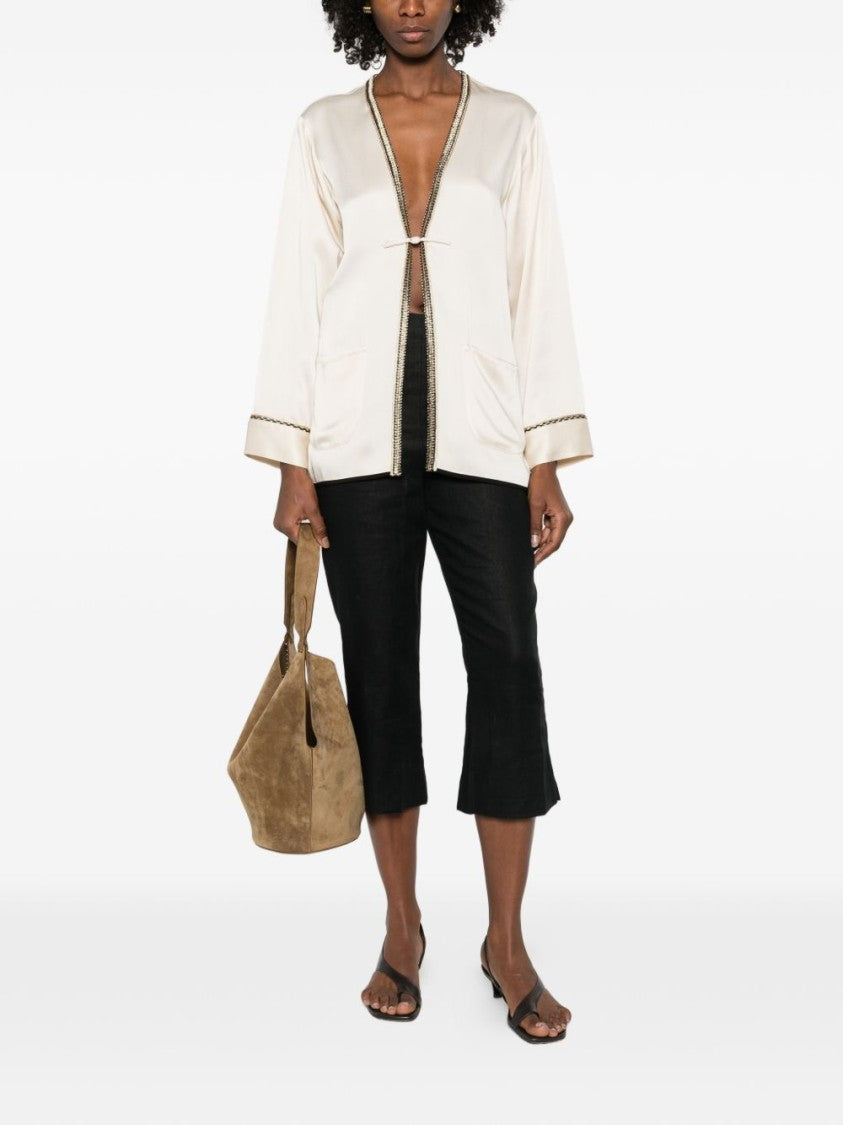 Forte Forte Open-Front Jacket With Decorative Edging