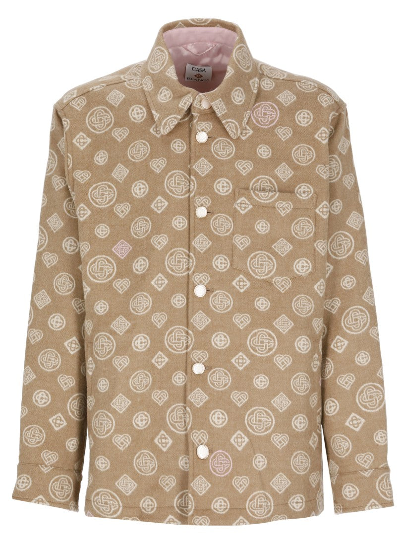 Casablanca Brown Monogram Wool Jacket