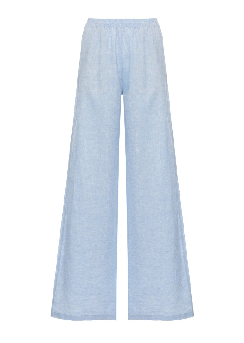 Fabiana Filippi Light Blue Light Point Linen Pants
