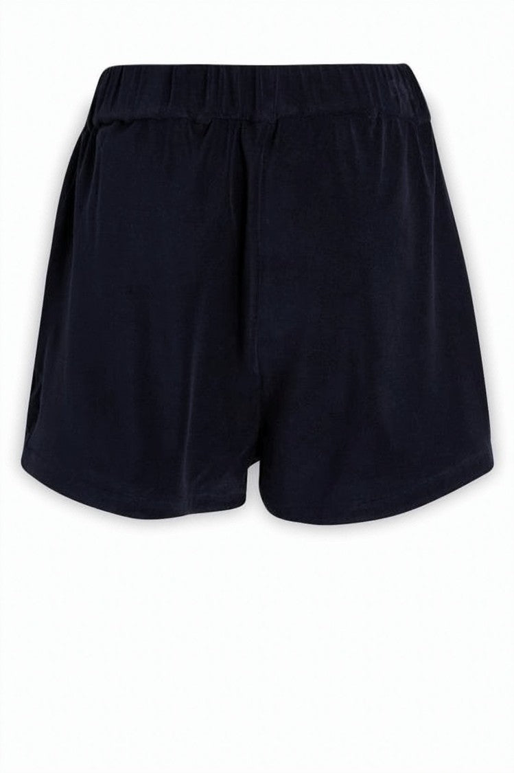 Moncler Relaxed Fit Blue Shorts With Elastic Waistband