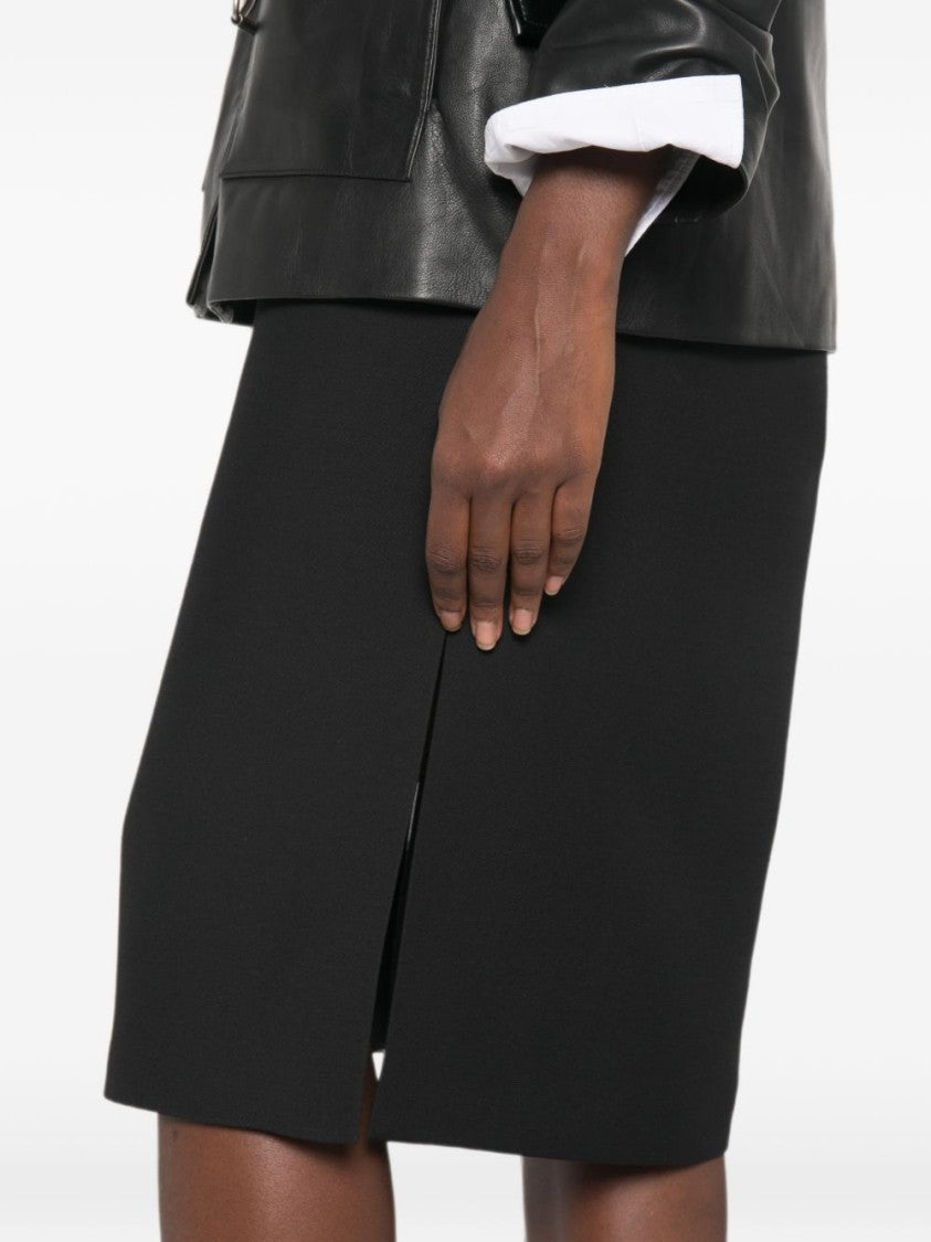 Fendi Sleek Black Skirt With Minimalist Design