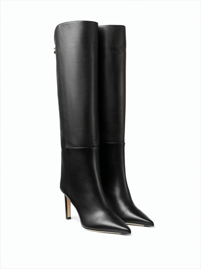 Jimmy Choo Tall Black Boots With Pointed Toe