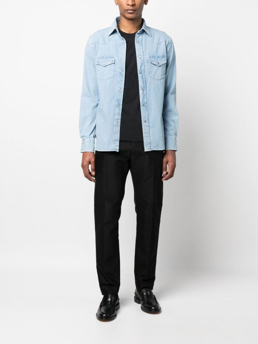 Tom Ford Black Cotton Blend T-Shirt