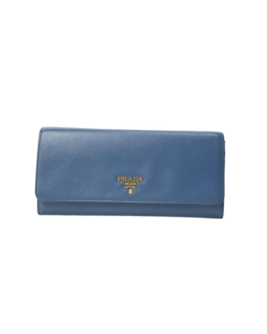 Prada Wallet On Chain Saffiano Blue