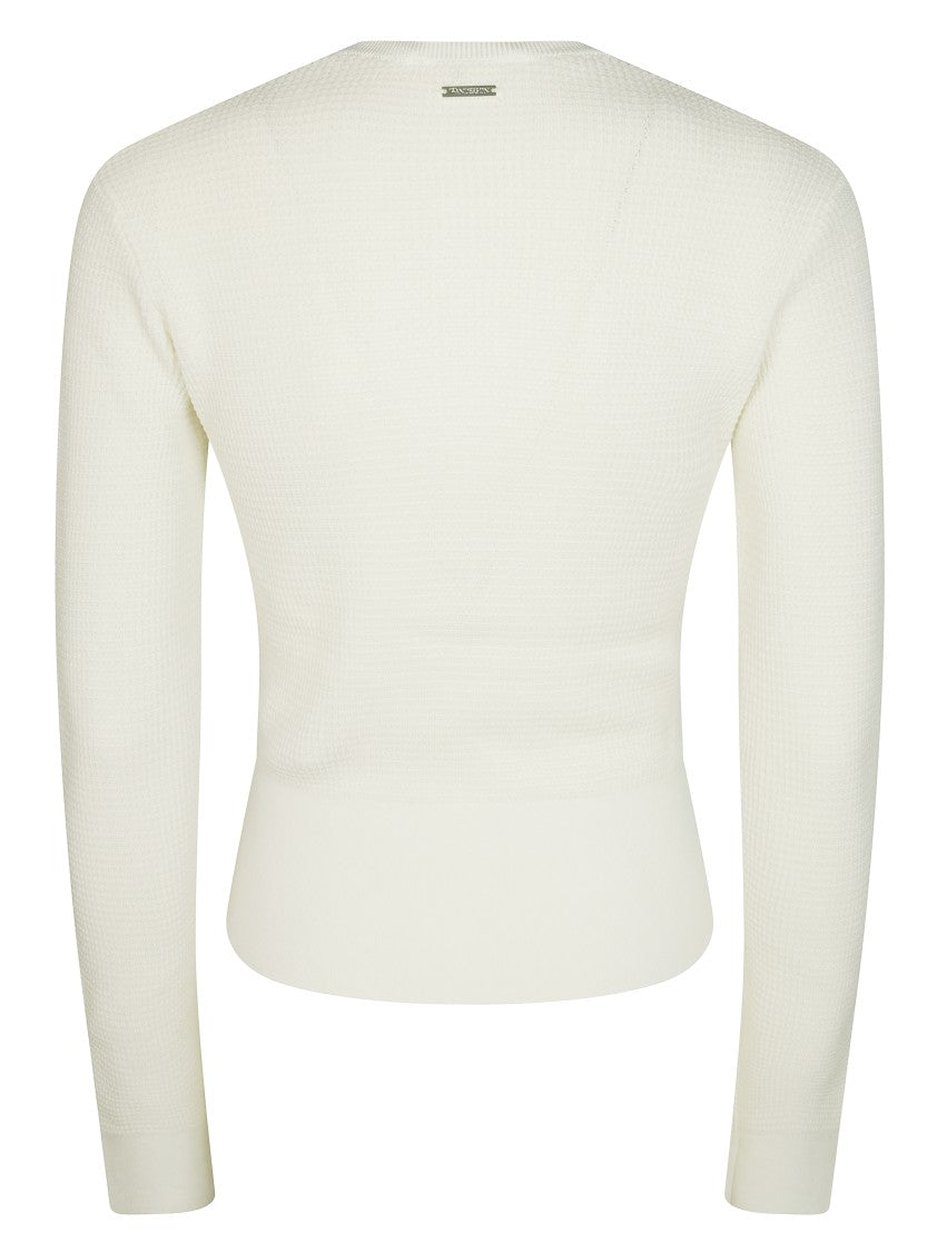 J. W. Anderson Textured Waffle Knit Long-Sleeve Henley Top