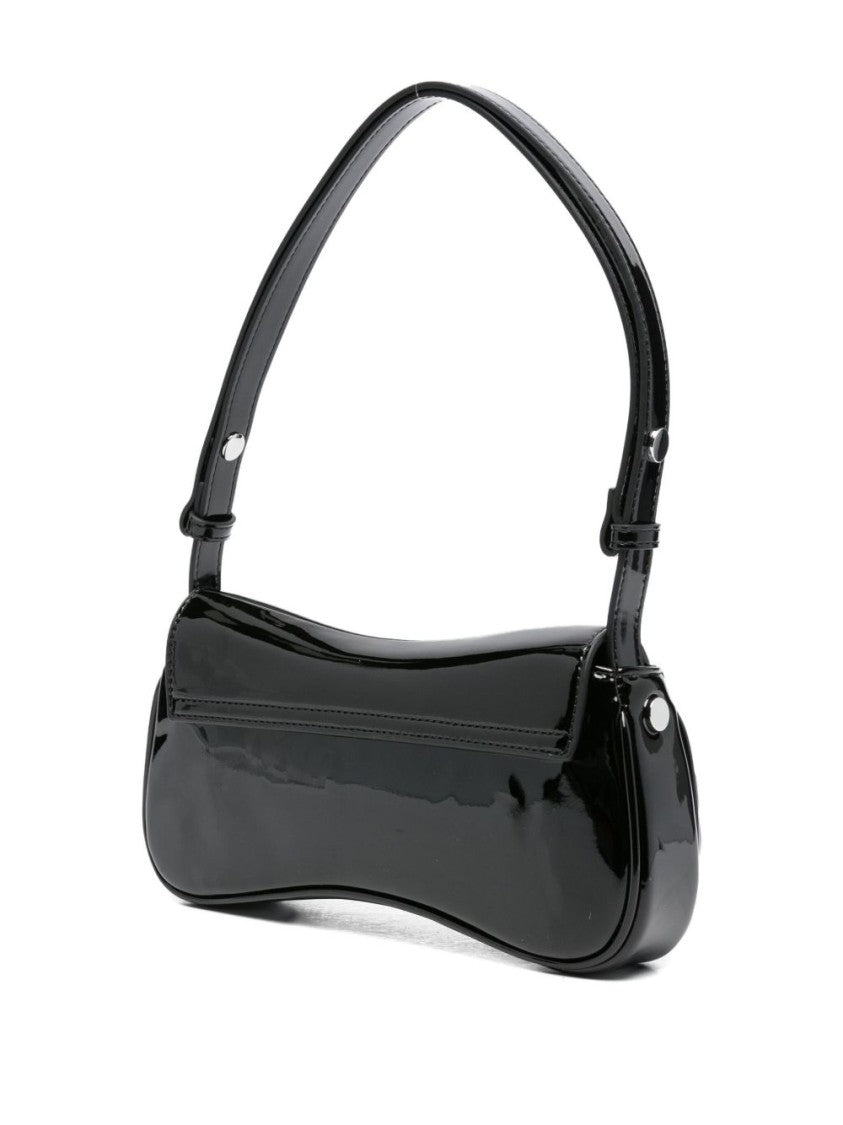 Diesel Curved Black Polyurethane Clutch