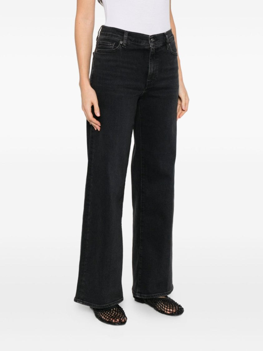 Frame High-Waisted Wide Leg Jeans In Ultra-Stretch Denim