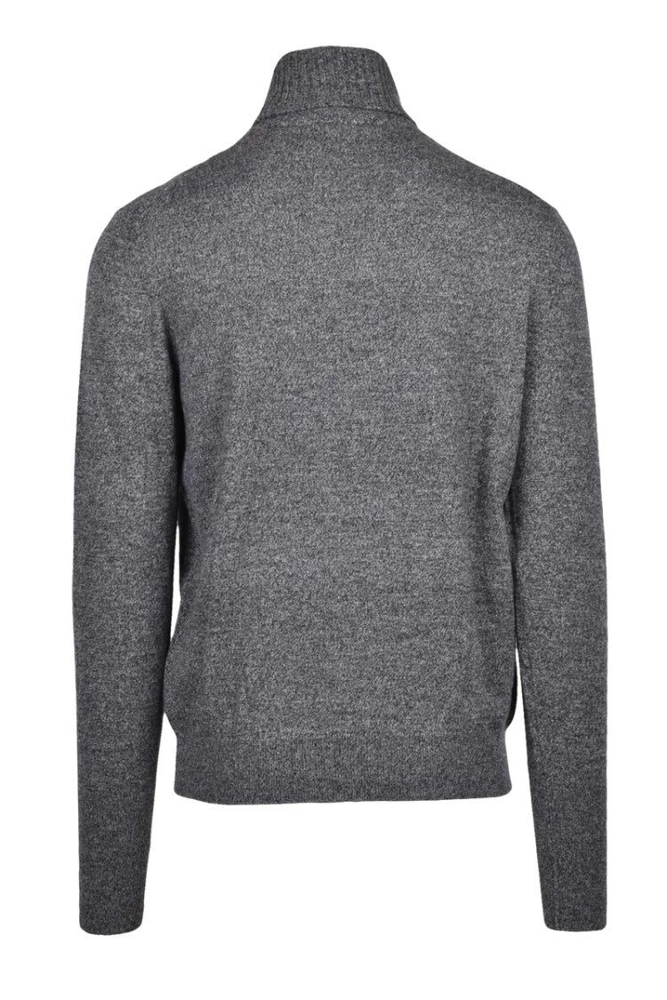 Ballantyne Cashmere Turtleneck Pullover - Grey