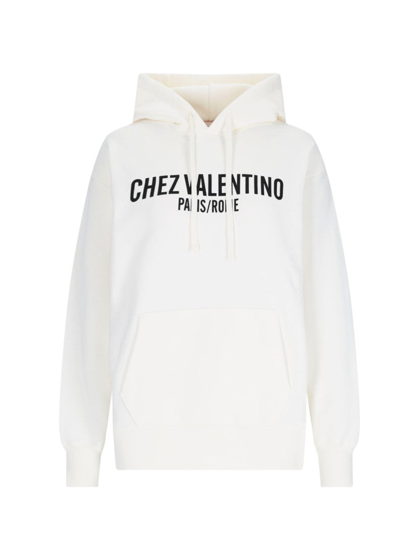 Valentino Logo' Hoodie – White