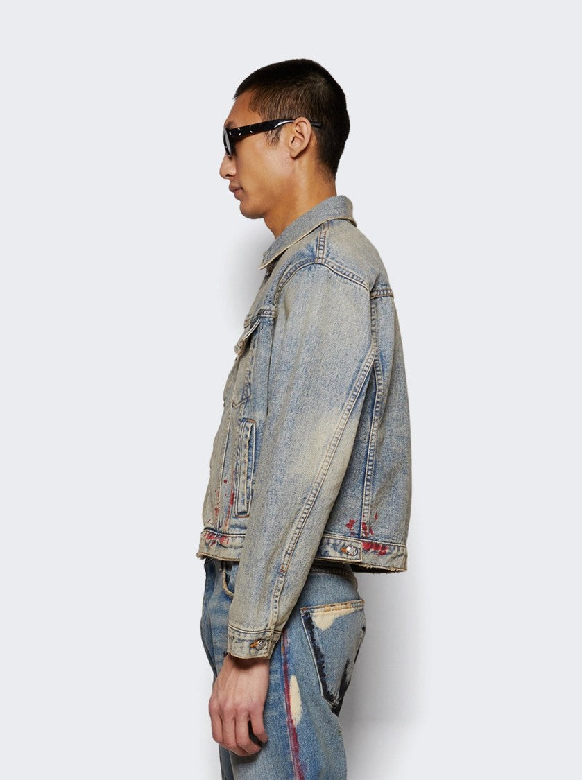 Earthling Vip Oil Change Denim Jacket Light Blue