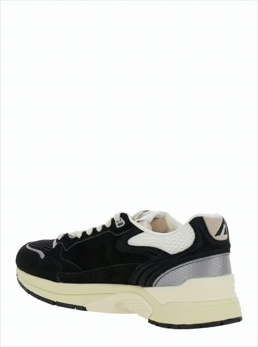 Autry Layered Suede And Mesh Sneakers