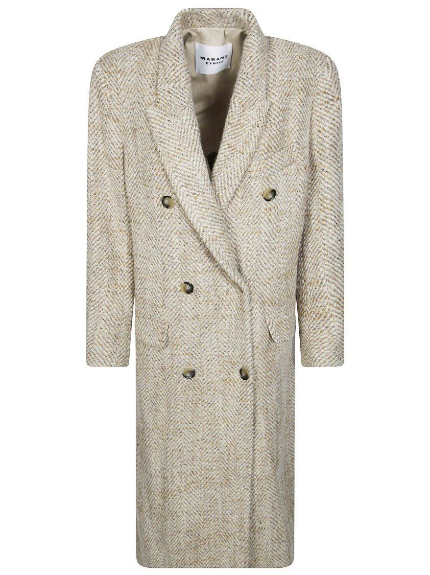 Isabel Marant Pilda-Gb Double-Breasted Herringbone Coat