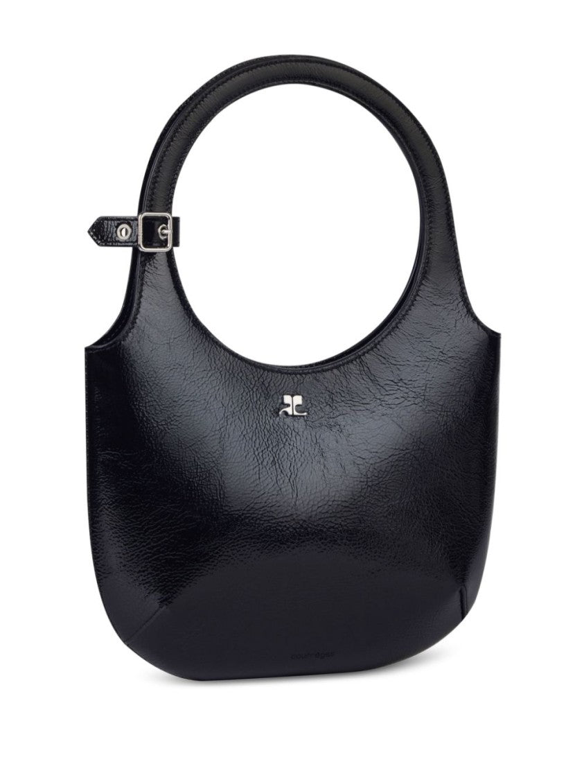 Courrèges Calf Leather Bag With Silver-Tone Logo