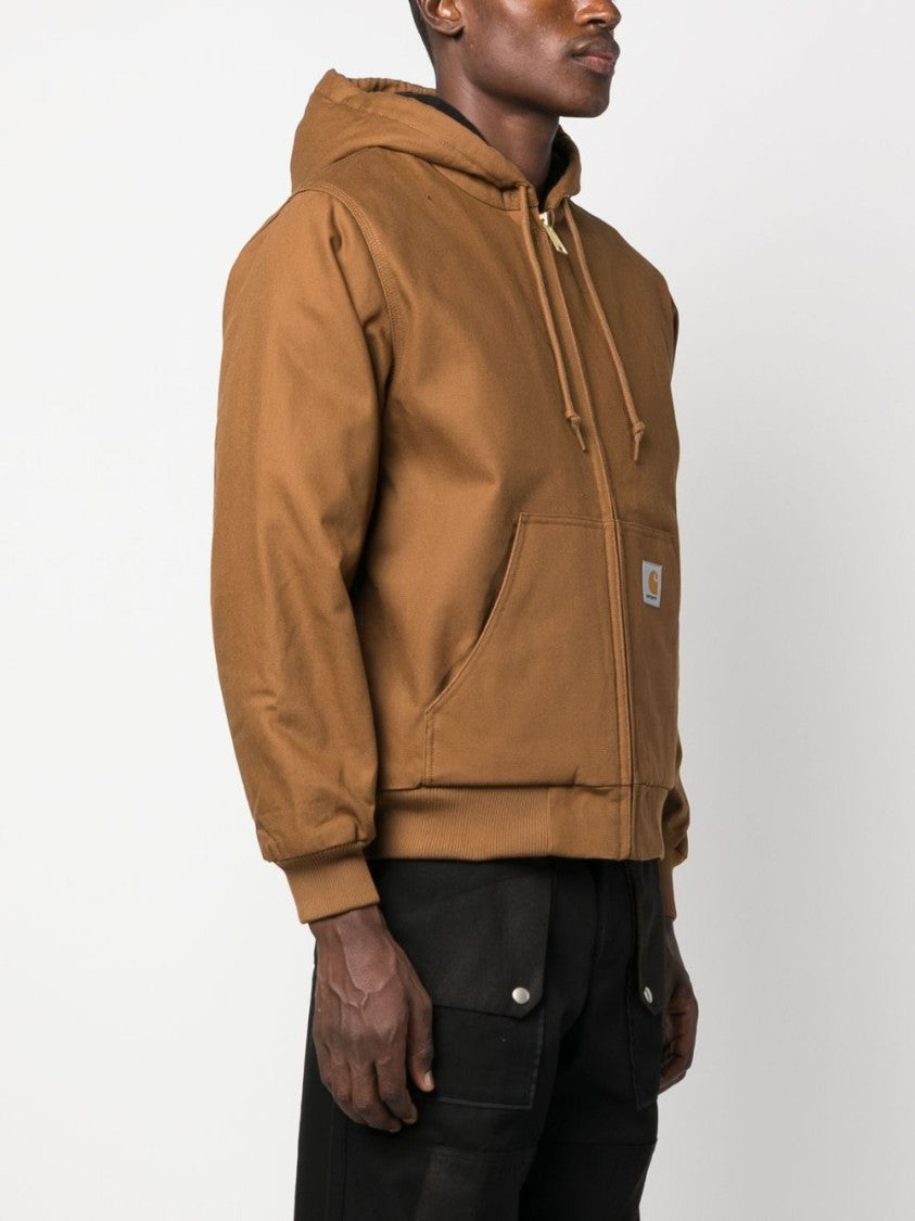 Carhartt Wip Brown Hooded Canvas Jacket