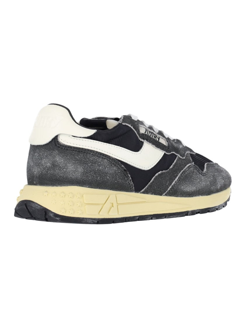 Autry Black/Dark Grey Vintage Suede Sneakers