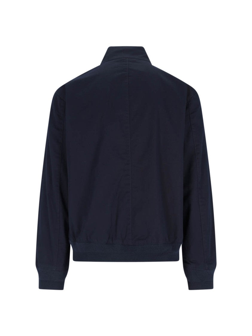 Polo Ralph Lauren Navy Blue High Neck Cotton Zip Jacket
