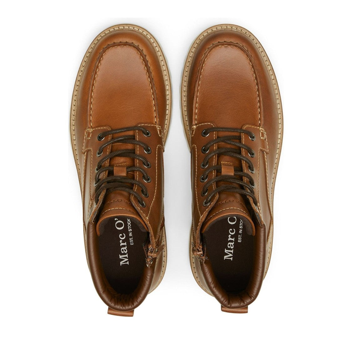 Marc O'polo Brown Jack 13A Leather Padded Collar Boots