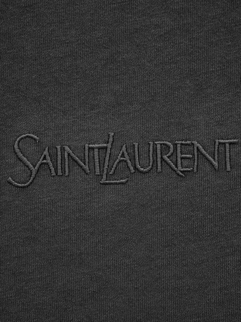 Saint Laurent Tshirt Cassandre Tone-On-Tone Cotton T-Shirt