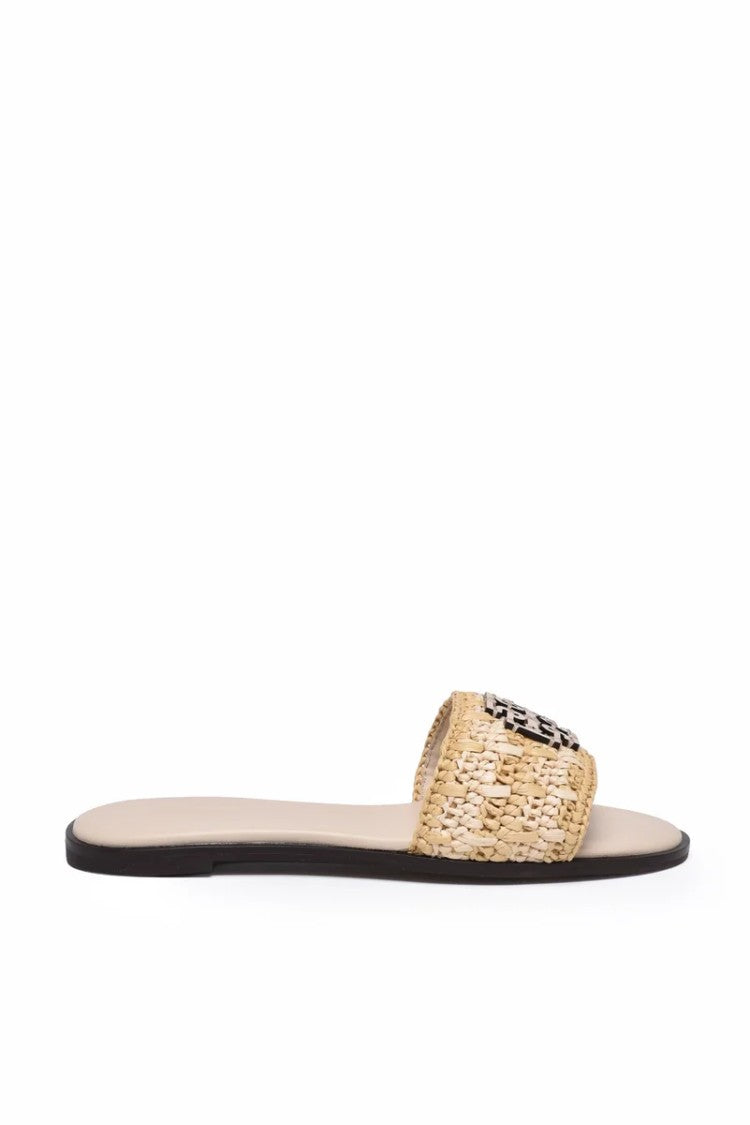 Tory Burch Raffia Sandal - Beige