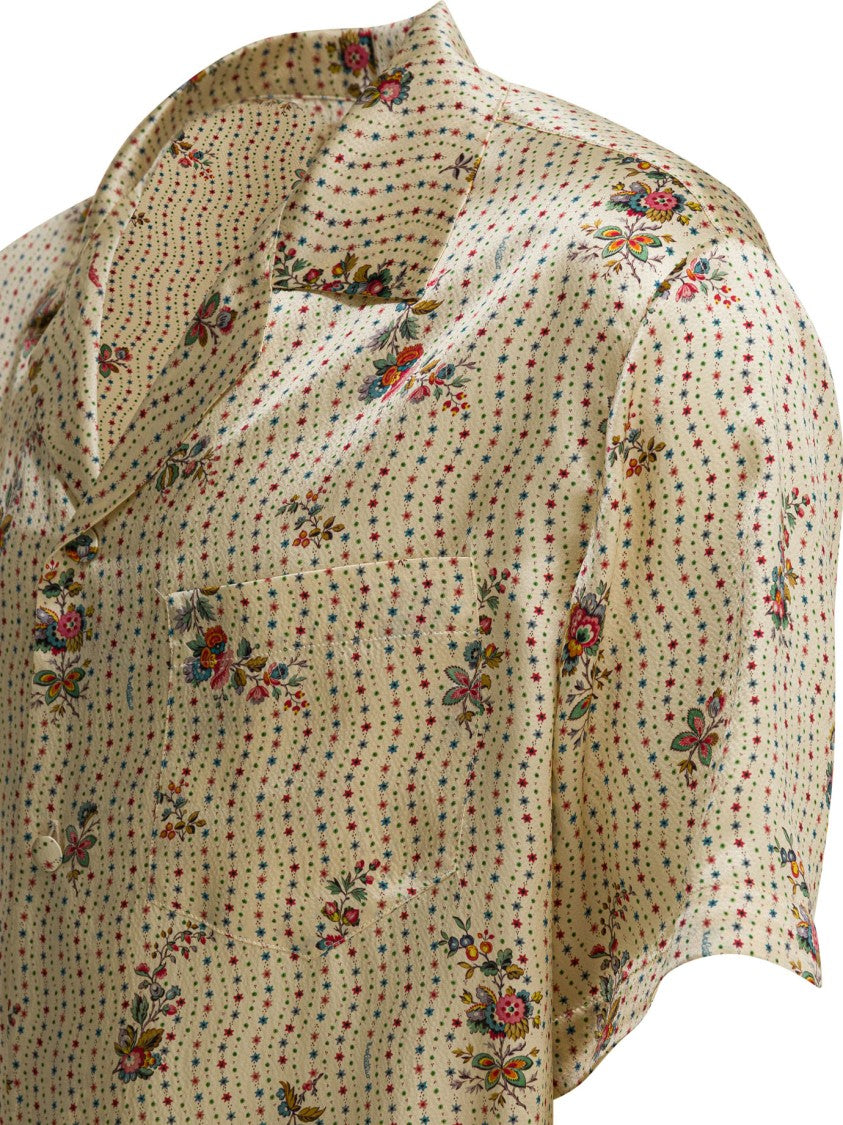 Valentino Short-Sleeved Silk Shirt