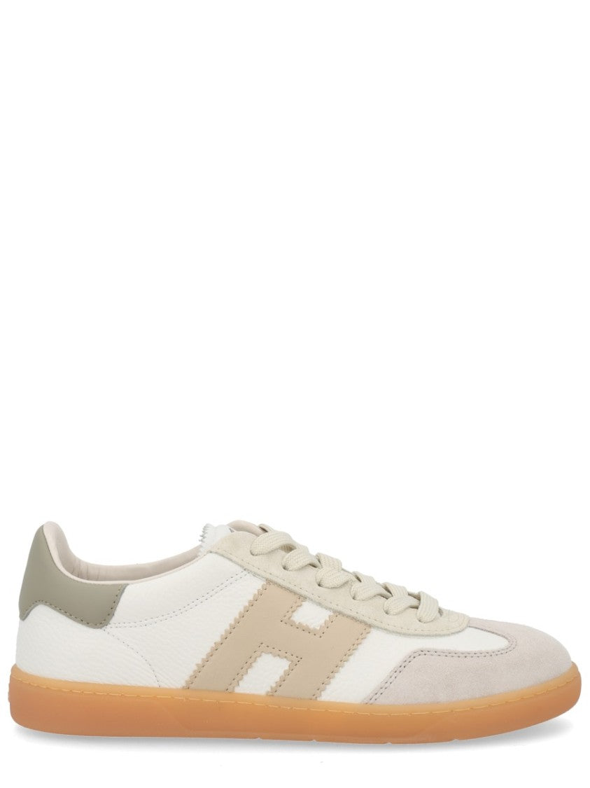 Hogan Beige Cool Side Stitched Logo Sneakers