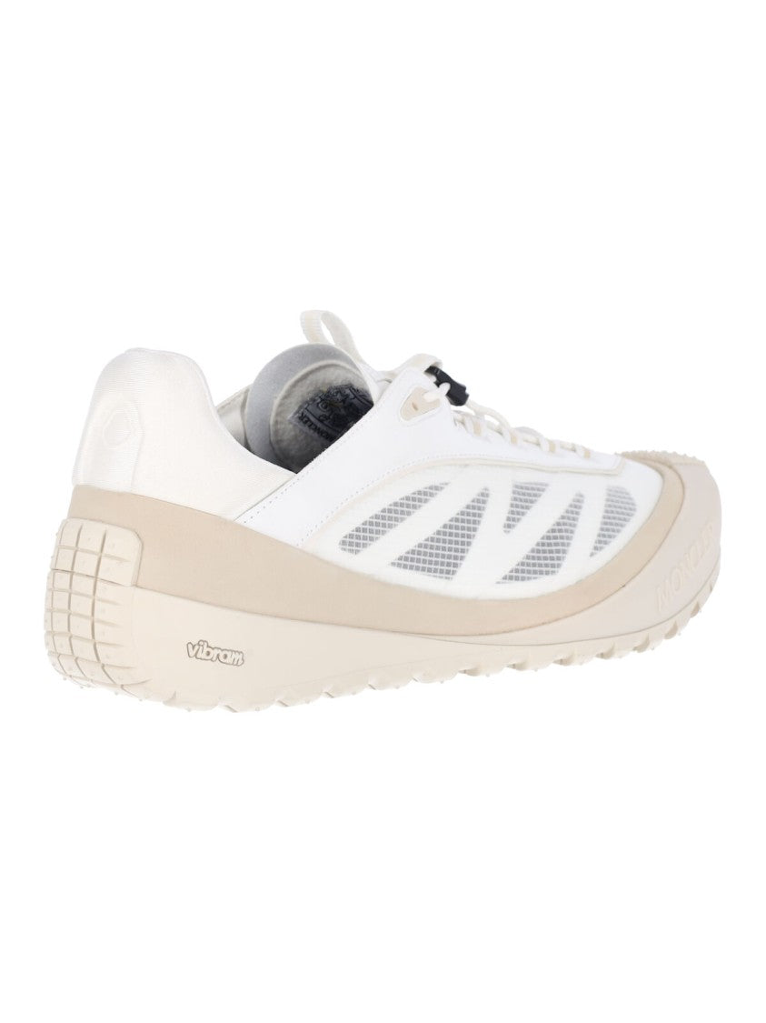 Moncler White Trailgrip Lp Mesh Fabric Sneakers