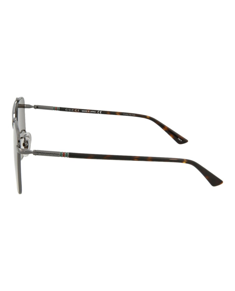 Gucci Aviator-Frame Metal Sunglasses
