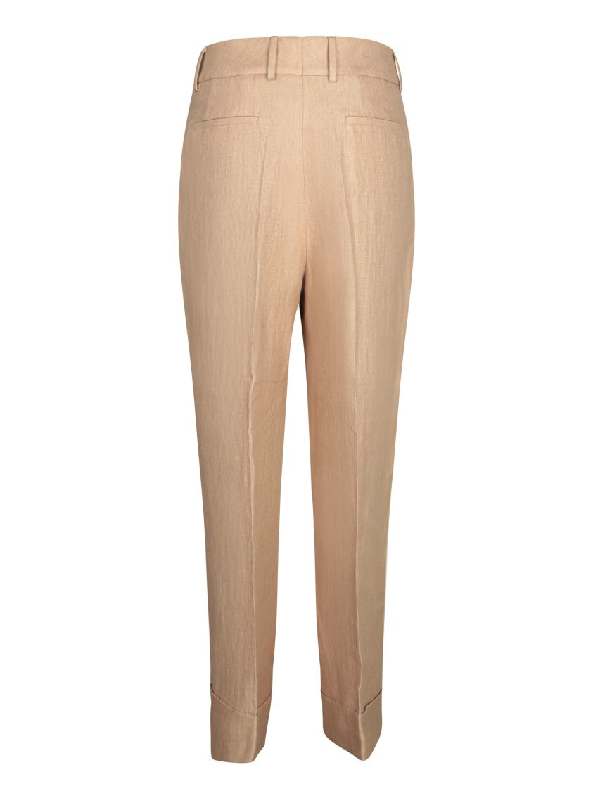 Incotex Softly Structured Beige Tailored Trousers