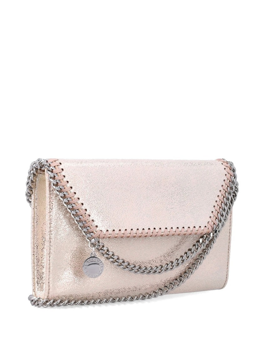 Stella Mccartney Silver Polyester Falabella Wallet Chain Clutch