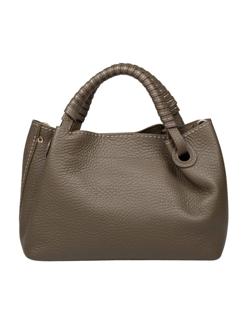 Visona Mia 24721 Leather Handbag, Moss Green