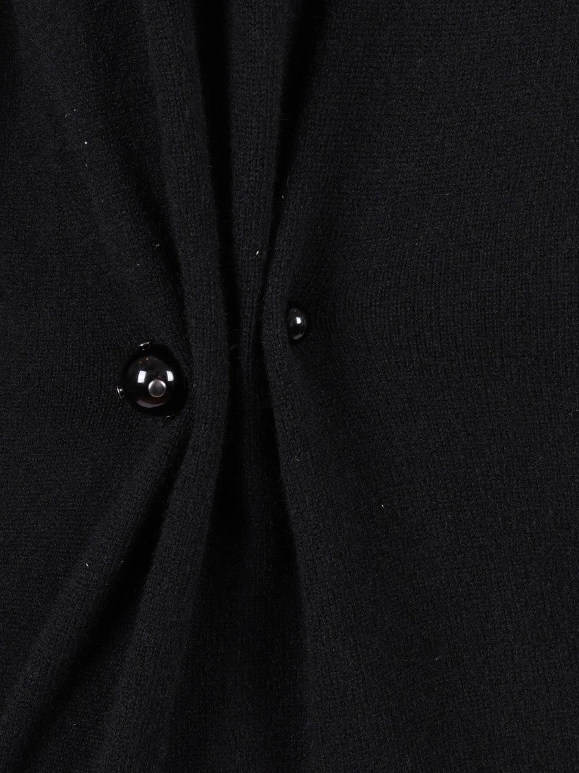 Alberta Ferretti Cashmere Knit Sweater With Twist Detail And Decorative Buttons