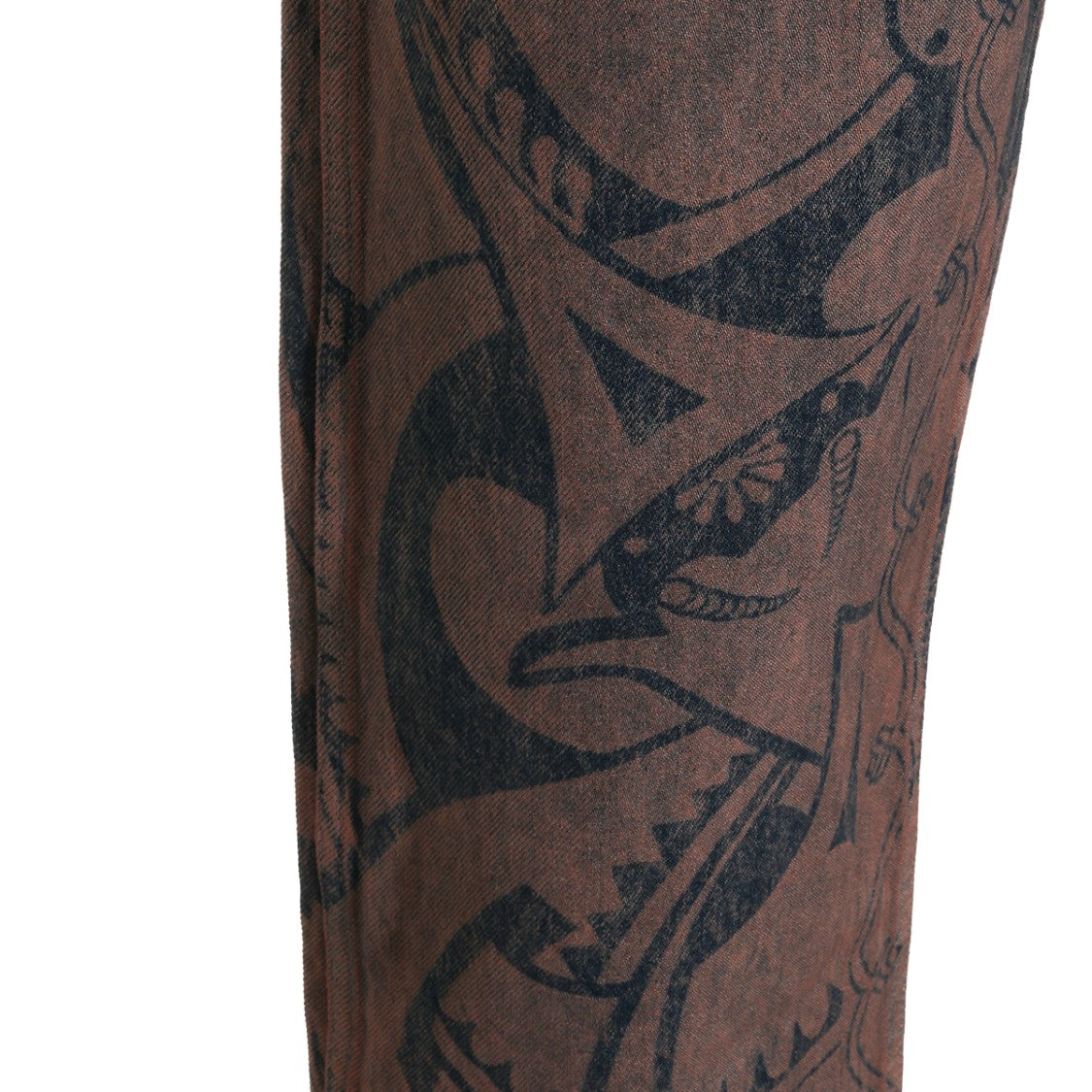 Vivienne Westwood Abstract Tribal Print Denim Straight-Leg Jeans