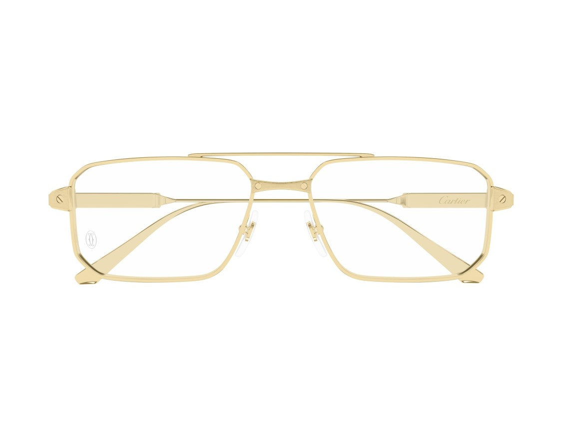 Cartier Gold Ct0654o Geometric Titanium Sunglasses