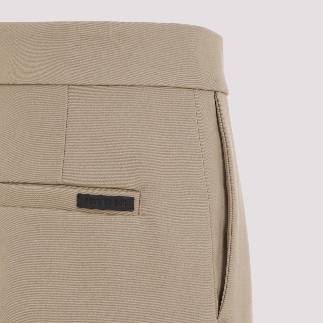 Fear Of God Single Pleat Relaxed Beige Wool Trousers